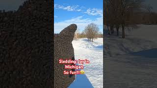 youtube youtubeshorts sledding snow youtubes usa kids