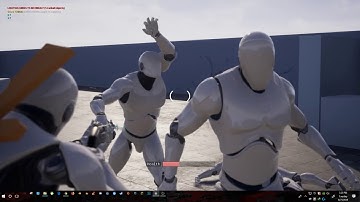 Unreal Engine 4 - Third Person Shooter - Zombie Horde Test - WIP Gameplay #2