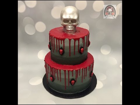 Ombre Skull Drip Cake : Timelapse