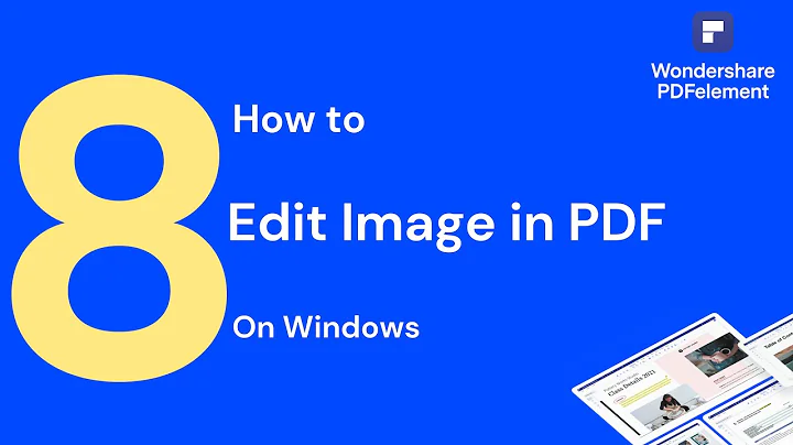 How to Edit Image in PDF on Windows | PDFelement 8