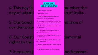 Speech On Constitution Day In English | Constitution Day Speech #shorts #constitutiondayofindia