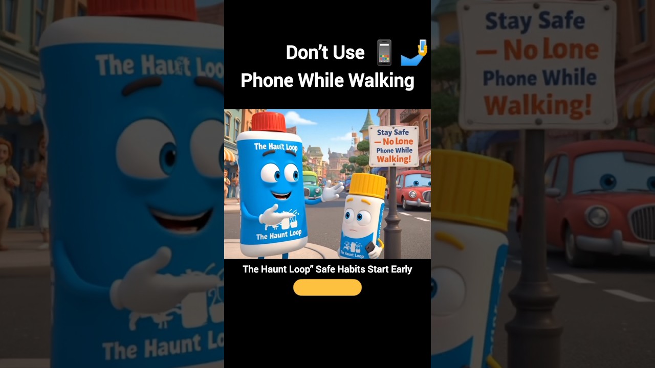 Don’t Use Phone While Walking! 🚫📱 | Safe Habits with The Haunt Loop