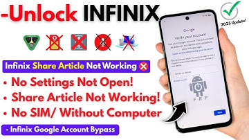 Unlock All Infinix FRP Bypass Latest Models 2025 -Infinix Android 14 Updated 100% Working Solution!