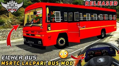 download MSRTC LALPARI EICHER BUS MOD for bus simulator indonesia | BUSSID V4.1 | #bussidmods