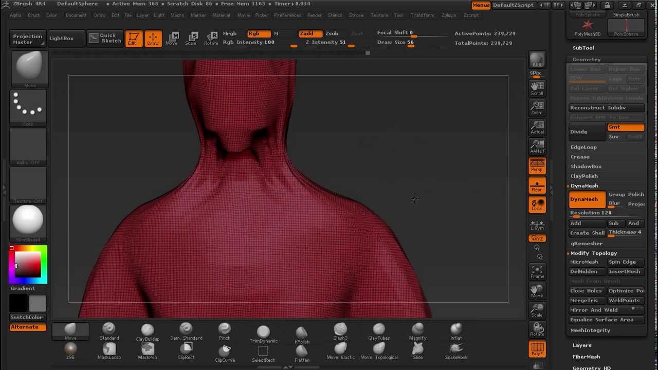 image plane zbrush 4r4