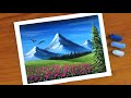Easy Oil Pastel Mountain Landscape Painting For Beginners Oil Pastel Drawing