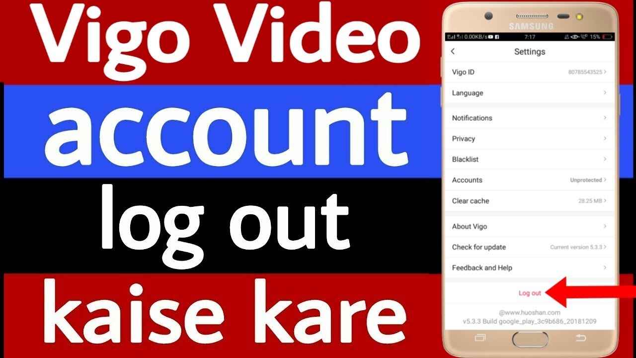 Vigo Video account log out kaise kare // How to log out vigo video account