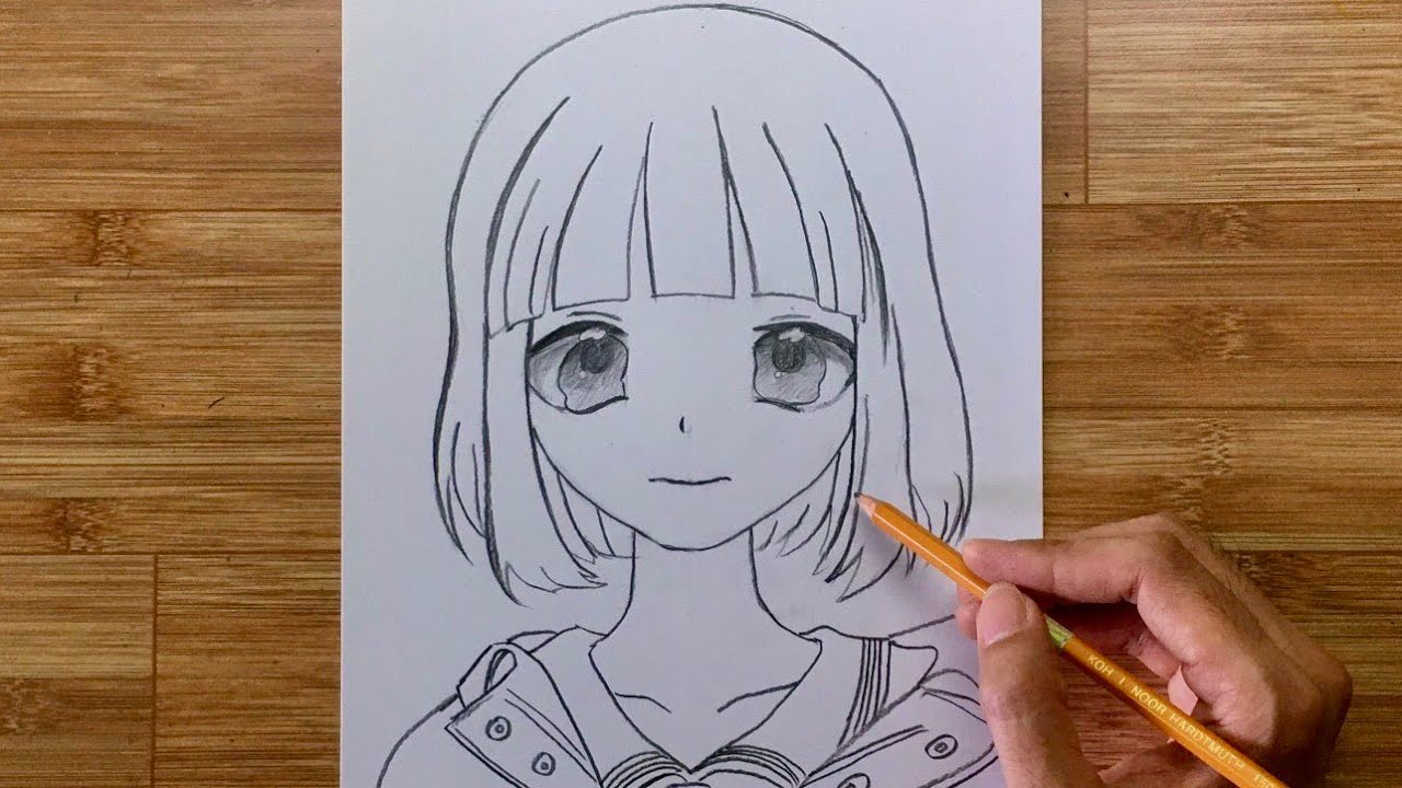 How To Draw Simple Anime Girl #74 | Drawing Cartoon Characters | Art -  Youtube