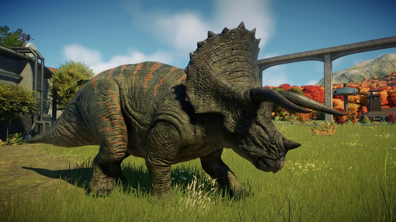 TRYCERATOPS vs INDOMINUS REX FULL FIGHT - Jurassic World Evolution 2