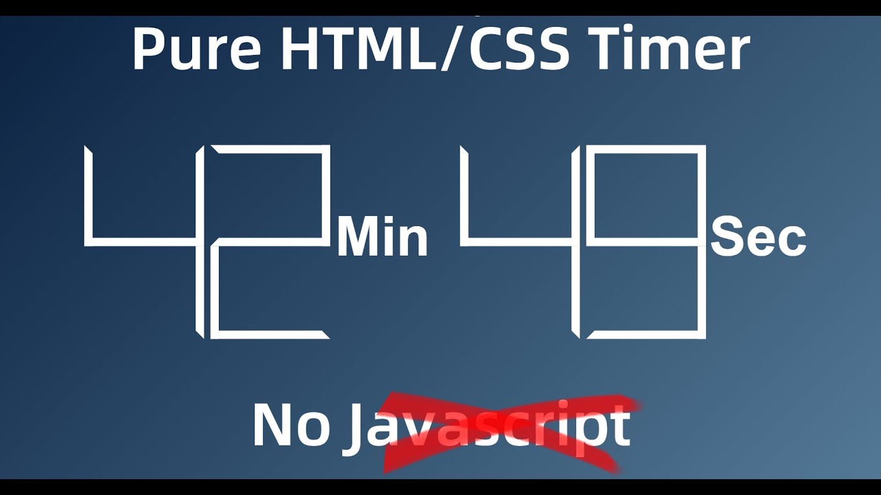 Timer Count Up: Simple Count Up Timer Using | NO Javscript | CSS Animation -