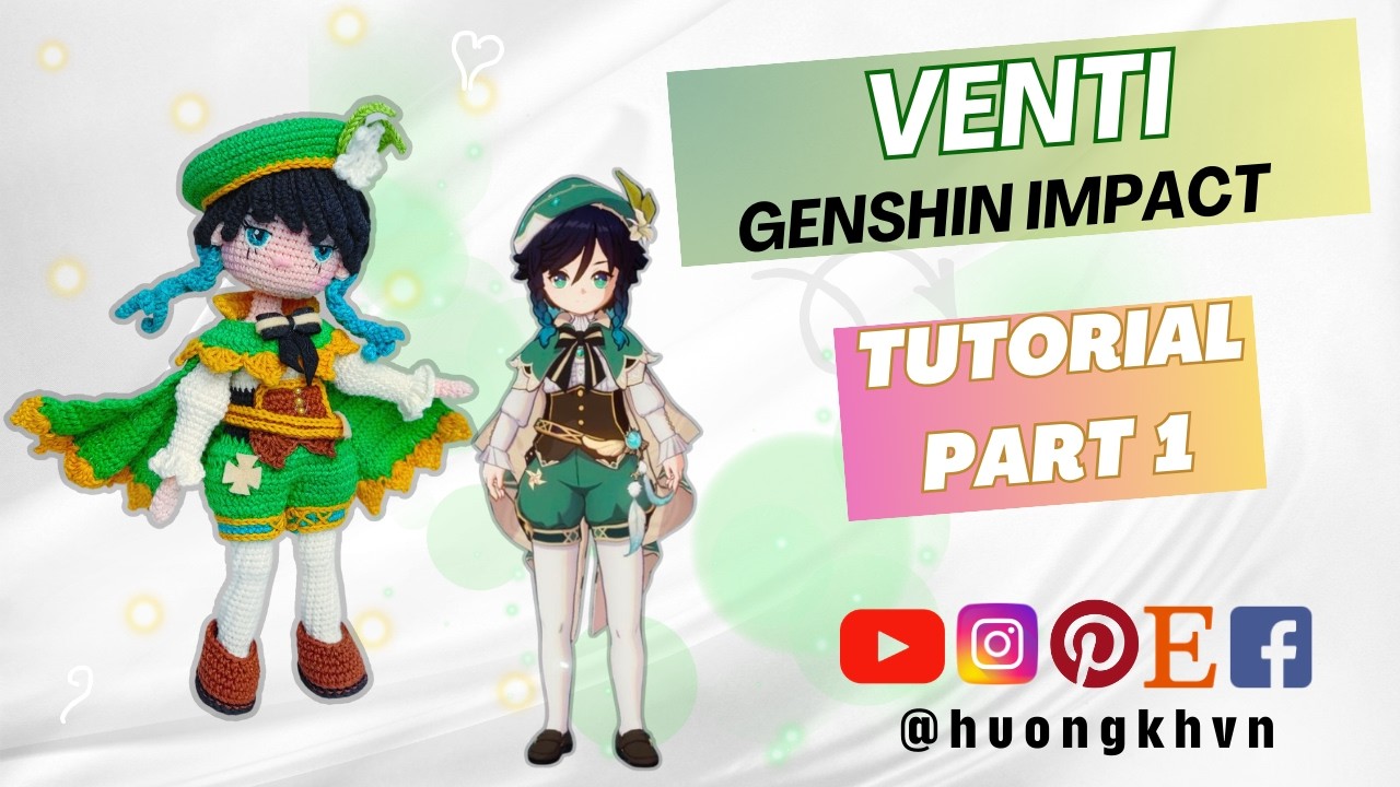 #55| Venti Genshin Impact Crochet Tutorial | DIY Amigurumi Doll tutorial | PART 1