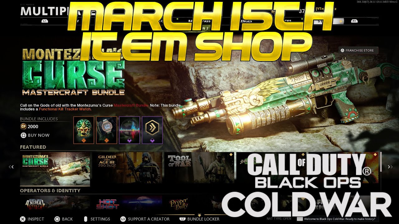 Black Ops : Cold War - Franchise Store NEW Daily Items! March 15th Blueprints & Featured Items!