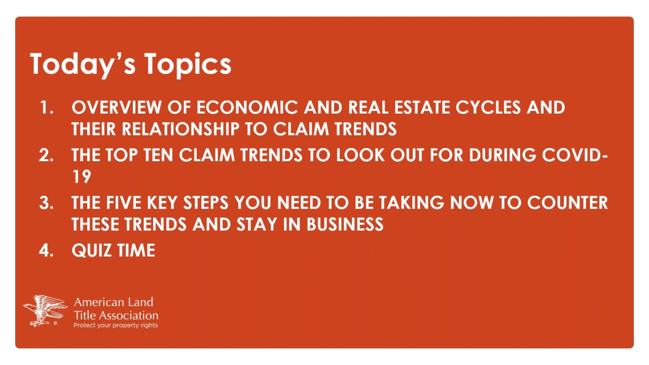 Compliance Webinar: Claims Trends in the Title Industry
