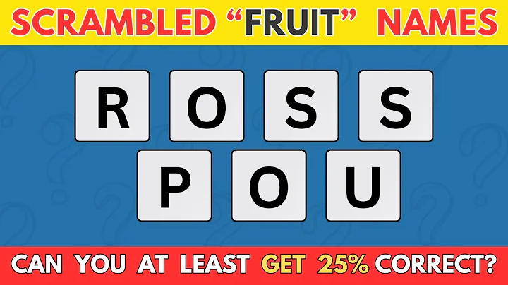 Scrambled Word Games | Unscramble Fruit Names  |25 Jumbled Words | Guess the Word Trivia