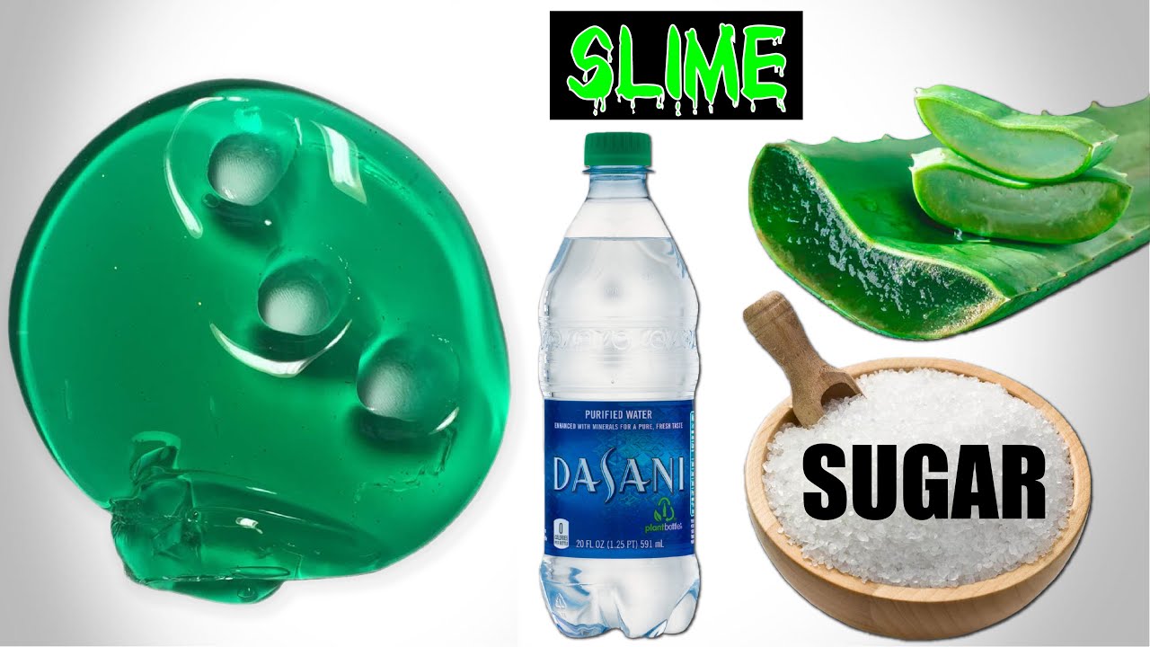 ALOE VERA AND WATER SLIME MAKING / HOW TO MAKE ALOE VERA AND SUGAR SLIME WITHOUT GLUE BORAX / SLIME