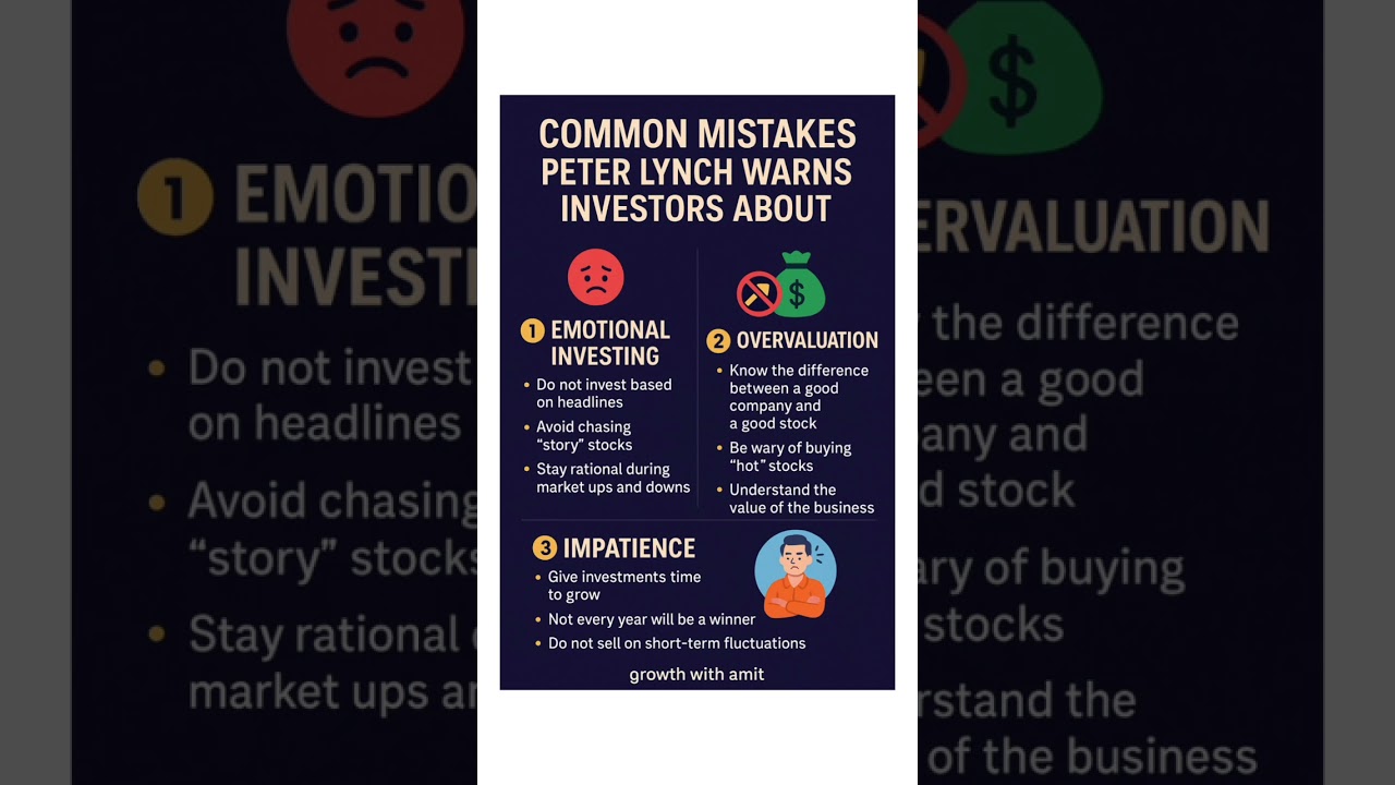“3 Common Investing Mistakes Peter Lynch Wants You to Avoid!” 