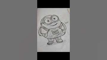 minion Bob drawing 💖|subscribe for more✨|#drawing #pencildrawing #minionbob #minion #shorts
