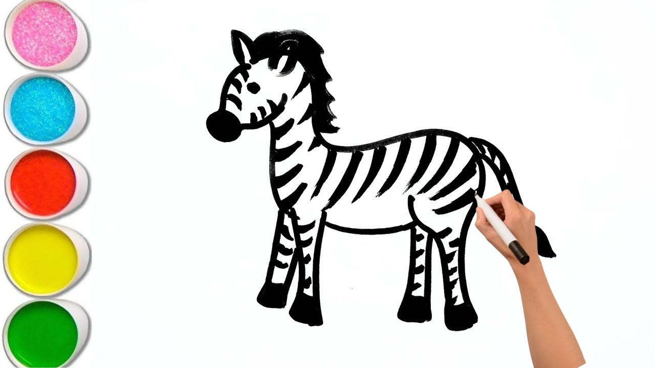 How to Draw a Zebra | Zebra Drawing for Kids | Easy Step by Step