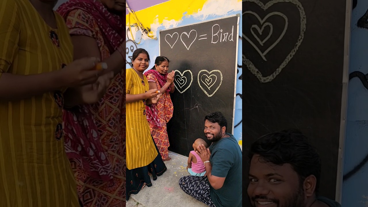 How to draw love birds    with 2 Heart 