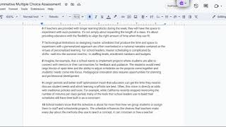Audio: E2 Unit 1 Summative Multiple Choice Assessment