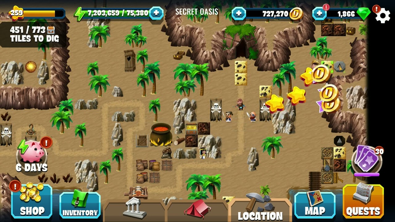 Secret Oasis | Caesar and Cleopatra #5 | Diggy's Adventure