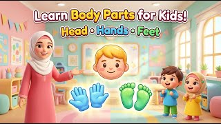 Head, Hands, Feet Easy English For Little Kids 3D Cartoon Clroom