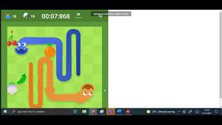 Google snake, yin-yang, small map, 5 apples, normal speed, 25 apples speedrun.