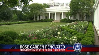 White House's Rose Garden renovation unveiled on Saturday