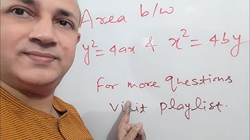 area between y^2 = 4ax  & x^2=4ay  area between two parabolas Application of integralsfaculty  kota