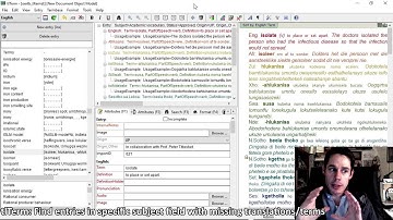 tlTerm: Finding Entries in Specific Subject Field with Missing Terms/Translations