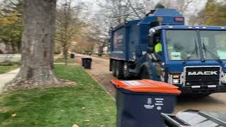 Republic Services Mack Heil Python on Recycling Pick up