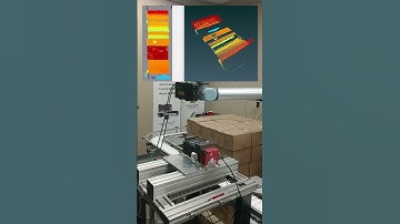 Matrox Altiz 3D Profiler Sensor Scanning a Mitsubishi PLC with a Universal Robots UR10e Robot