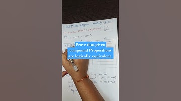 Prove that given compound Propositions are logically equivalent.