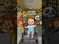 Wheels on the Bus + Johny Johny Yes Papa | Animal Friends Party | #kidsshorts  #usakids
