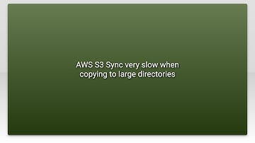 AWS S3 Sync very slow when copying to large directories