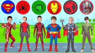 Tebak gambar Superhero Avengers Spiderman,Ironman,Superman,Captain America,Batman dan Hulk