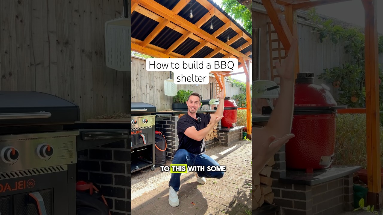 How to build a BBQ shelter #garden #gardening