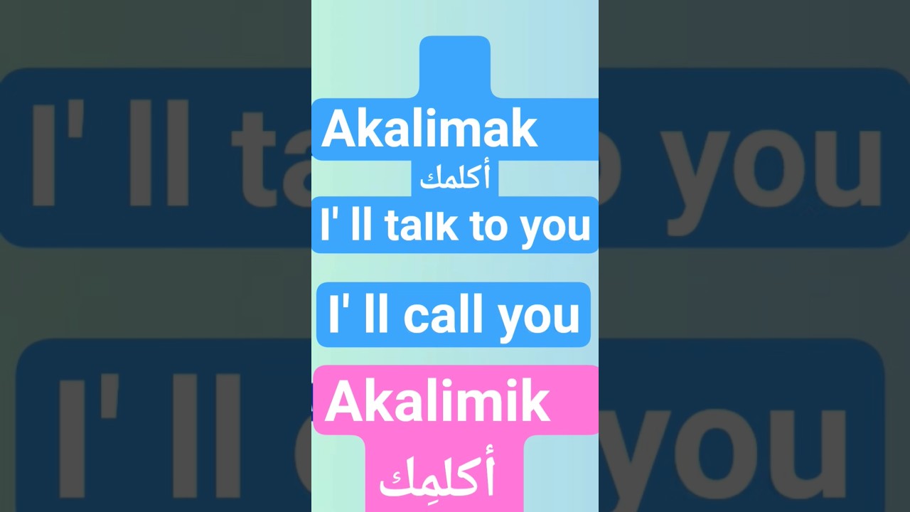Learn  Saudi Arabic / I will talk call you