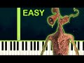Gambar cover Siren Head Complete Theme Song - EASY Piano Tutorial