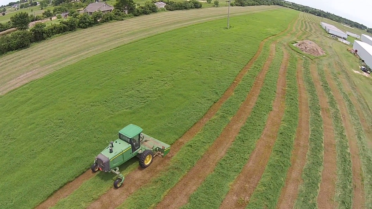 🚁 Mowing Super Thick Hay! View from the Hay Drone!