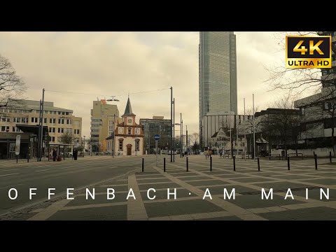 OFFENBACH am Main 4K, Hessen, Germany Radtour, Walktour 29/01/23