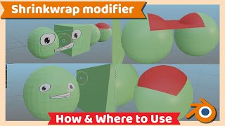 Blender Tutorial : How to use Shrinkwrap modifier in Blender 3.1
