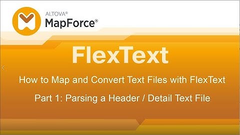 How to Convert Text Files with MapForce FlexText