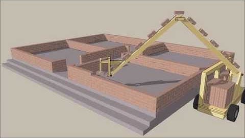 Concept Animation of construction automation using Interlocking Brick 1