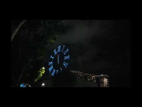 新加坡 2020  跨年   烟花  无人机 表演