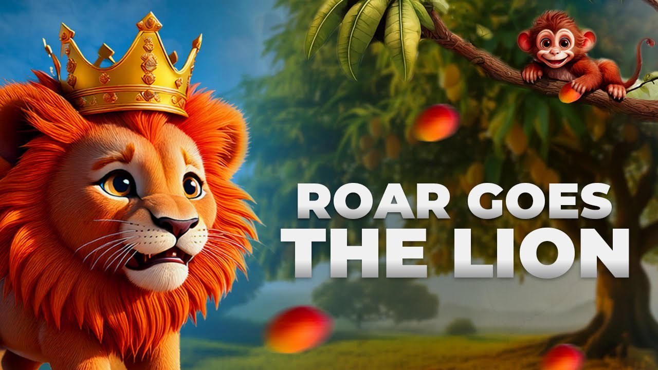 Roar Goes the Lion | Funny Animal Rhyme for Kids | King of the Jungle