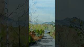 風景スケッチ】秋の乗鞍高原を水彩画でsketch - YouTube