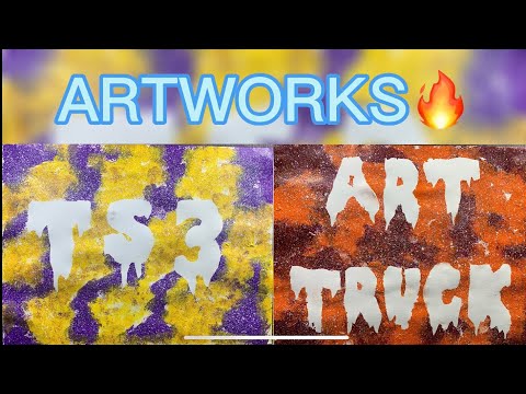 Channel Name Artworks for THE ART TRUCK✨ & Ts3✨ Unique Canvas Art Ideas 💡 Easy Art Painting Ideas