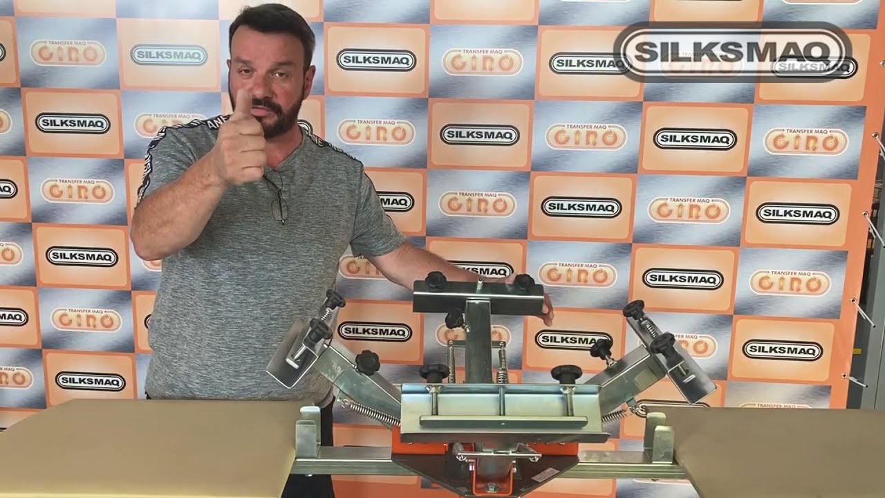 Maquina de Silk para Camisetas Girotex Carrossel 4x2 SILKSMAQ - YouTube