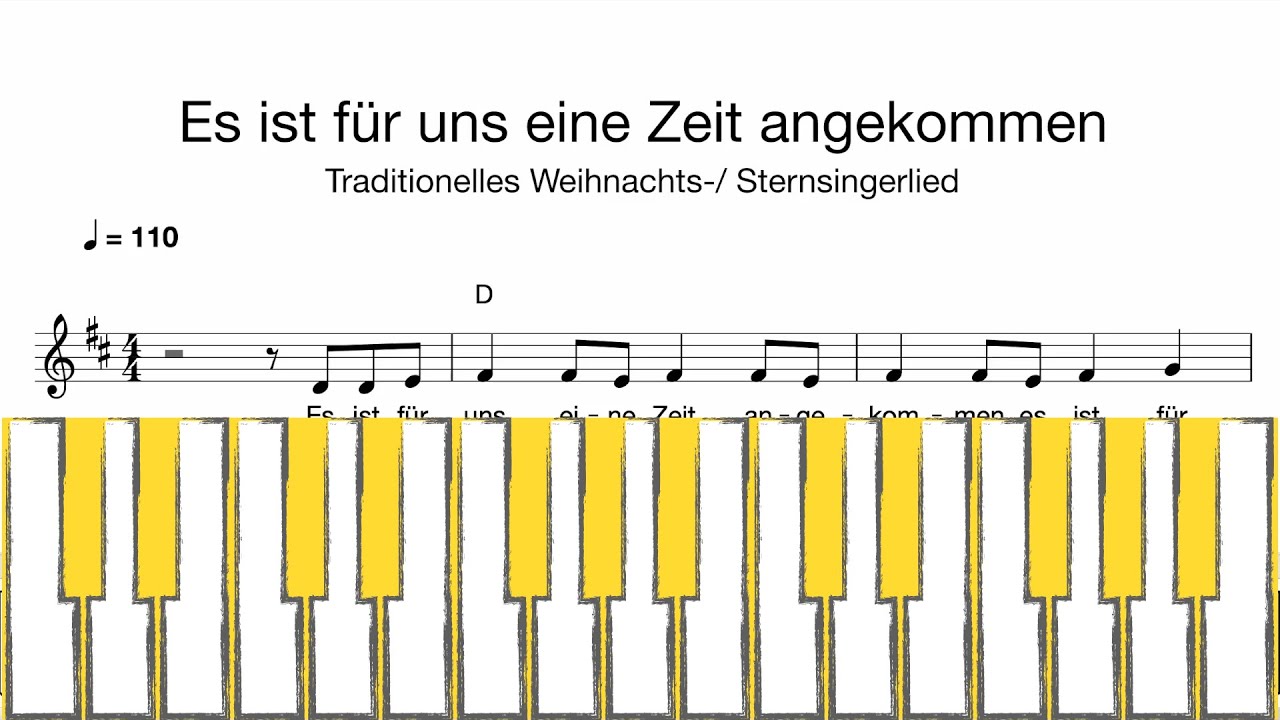 Es Ist Für Uns Eine Zeit Angekommen Text Pdf Klavier: Es ist für uns eine Zeit angekommen (Klaviatur, Melodie